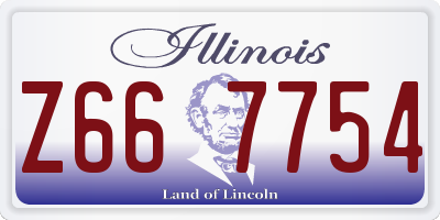 IL license plate Z667754
