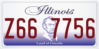 IL license plate Z667756