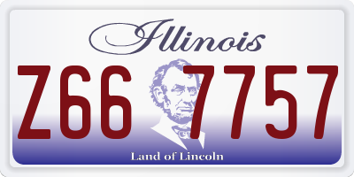 IL license plate Z667757