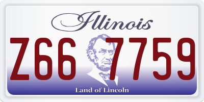 IL license plate Z667759