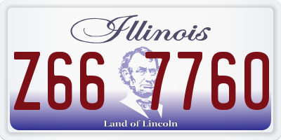 IL license plate Z667760