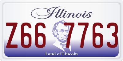 IL license plate Z667763