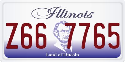 IL license plate Z667765