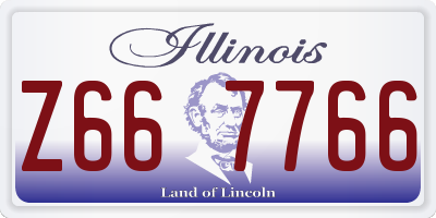 IL license plate Z667766