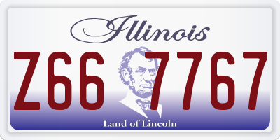 IL license plate Z667767