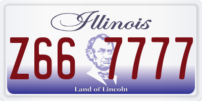 IL license plate Z667777