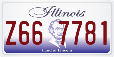 IL license plate Z667781