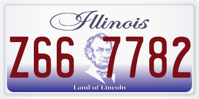 IL license plate Z667782