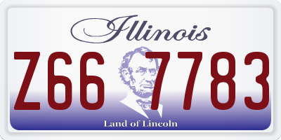 IL license plate Z667783