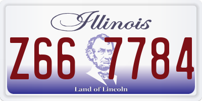 IL license plate Z667784