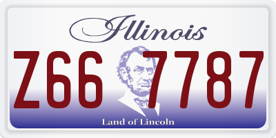 IL license plate Z667787