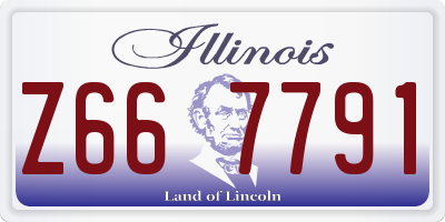 IL license plate Z667791