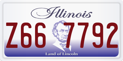 IL license plate Z667792