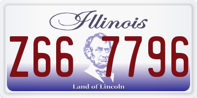 IL license plate Z667796