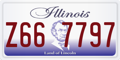 IL license plate Z667797