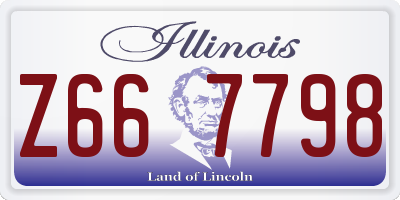 IL license plate Z667798
