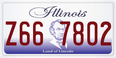 IL license plate Z667802