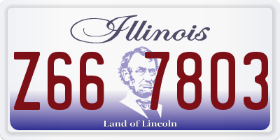 IL license plate Z667803