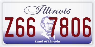 IL license plate Z667806