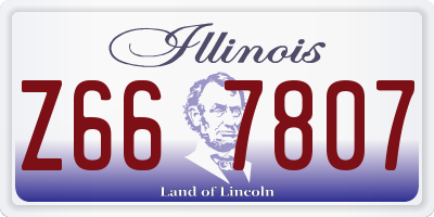 IL license plate Z667807