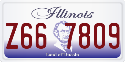 IL license plate Z667809