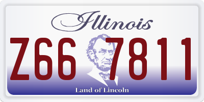 IL license plate Z667811