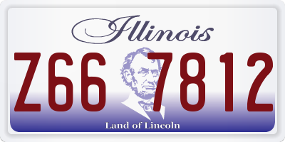 IL license plate Z667812