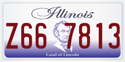 IL license plate Z667813