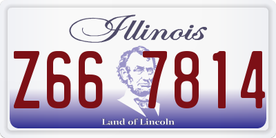 IL license plate Z667814