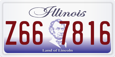 IL license plate Z667816