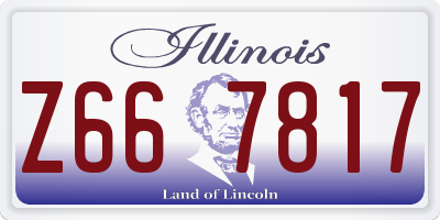 IL license plate Z667817