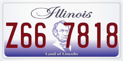 IL license plate Z667818