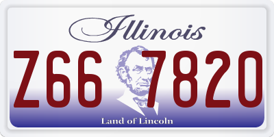 IL license plate Z667820