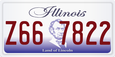 IL license plate Z667822