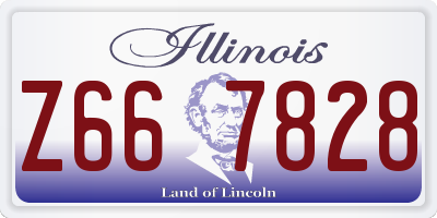 IL license plate Z667828