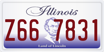 IL license plate Z667831