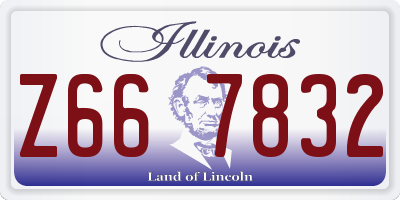IL license plate Z667832