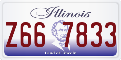 IL license plate Z667833