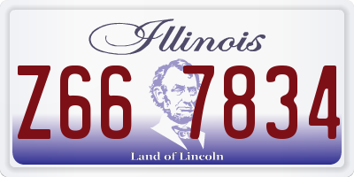 IL license plate Z667834