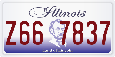 IL license plate Z667837