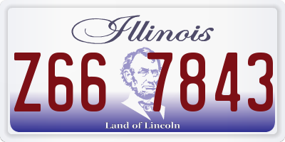 IL license plate Z667843
