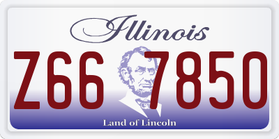 IL license plate Z667850