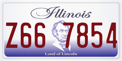 IL license plate Z667854