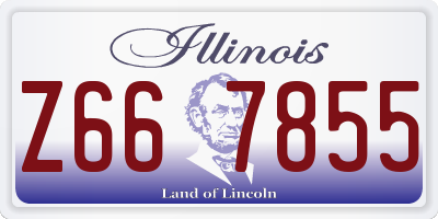 IL license plate Z667855