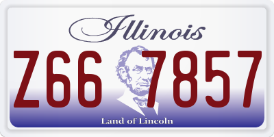 IL license plate Z667857