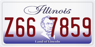 IL license plate Z667859