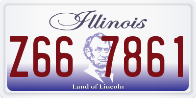 IL license plate Z667861