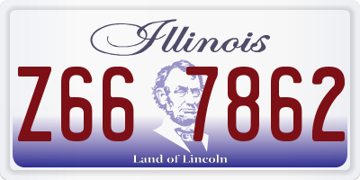 IL license plate Z667862