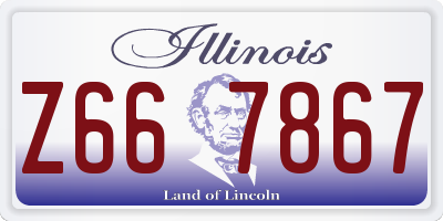 IL license plate Z667867