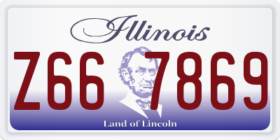 IL license plate Z667869